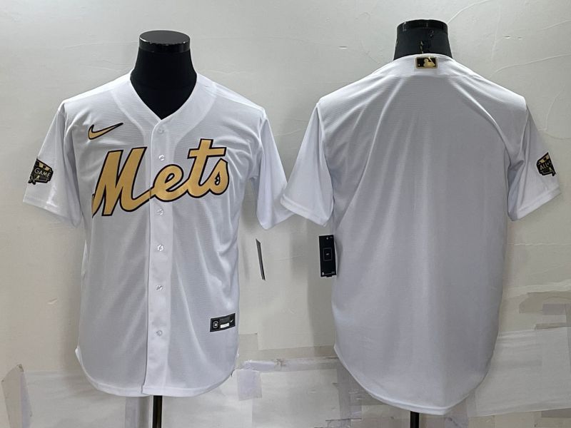 Men New York Mets Blank White 2022 All Star Nike MLB Jersey